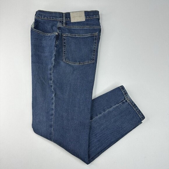 Everlane Women's‎ NWT Indigo The Original Cheeky Straight Jean W30 Crop/L26 - Picture 2 of 13
